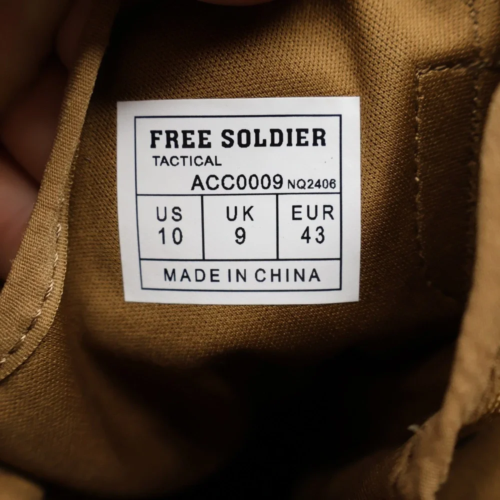 Free Soldier Men 10 Tactical Boots Brown Combat Suede Hiking Utility ACC0009